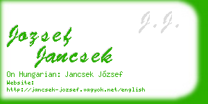 jozsef jancsek business card