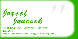 jozsef jancsek business card